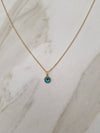 Birthstone Necklace December Blue Zircon