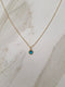 Birthstone Necklace December Blue Zircon