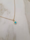 Birthstone Necklace December Blue Zircon