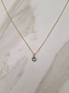 Birthstone Necklace March Aquamarine Blue