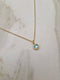 Birthstone Necklace March Aquamarine Blue