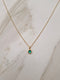 Birthstone Necklace May Emerald Green