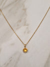 Birthstone Necklace November Topaz Yellow