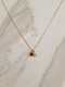 Initial Birthstone Necklace Januari Siam Red