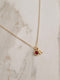 Initial Birthstone Necklace Januari Siam Red