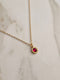 Birthstone Necklace Januari Siam Red