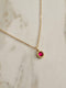 Birtstone Necklace July Ruby Red