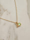 Initial Birthstone Necklace August Peridot Green