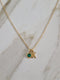 Initial Birthstone Necklace May Emerald Green